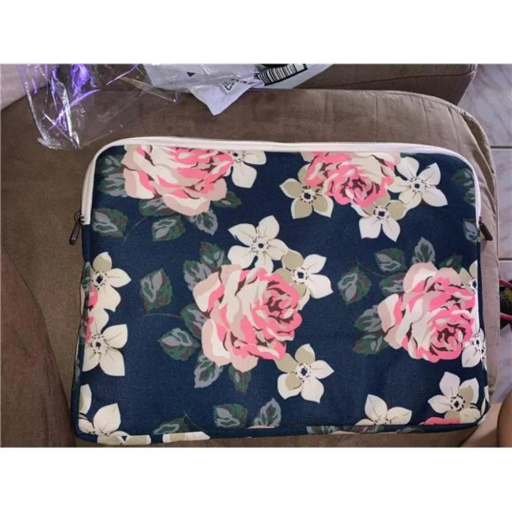 White Rose Laptop Sleeve 15 Inch 15 Case and 15.6 Laptop Bag